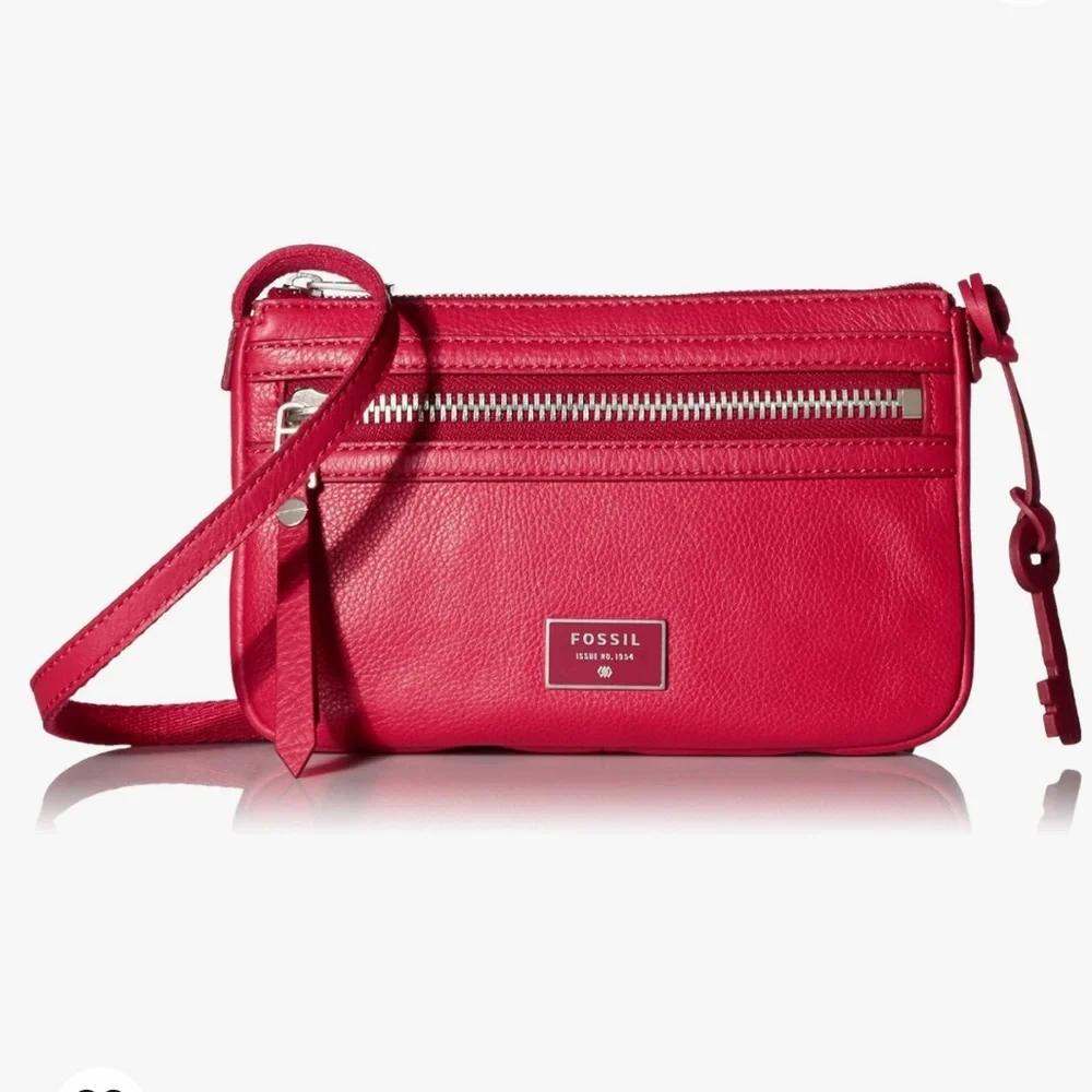 Fossil Dawson Mini Crossbody - Real Red - NWT - Picture 1 of 17